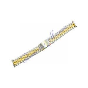 Bracciale tipo Jubilee DB508G in acciaio bicolore ansa curva mm 19