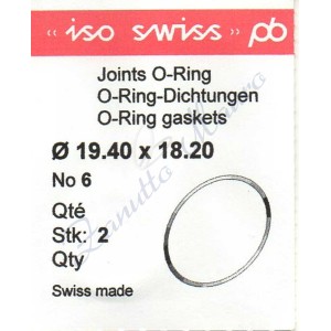 OR Standard ISO006 busta 2 pz Diam.int. 18.20 sezione 0.60