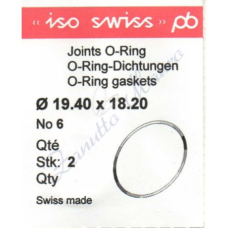 OR Standard ISO006 busta 2 pz Diam.int. 18.20 sezione 0.60