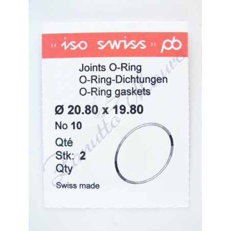 OR Standard ISO010 busta 2 pz Diam.int. 19.80 sezione 0.50