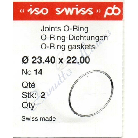 OR Standard ISO014 busta 2 pz Diam.int. 22.00 sezione 0.70