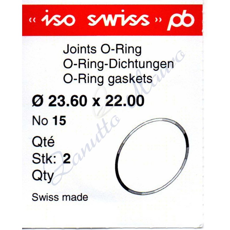 OR Standard ISO015 busta 2 pz Diam.int. 22.00 sezione 0.80