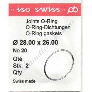 OR Standard ISO020 busta 2 pz Diam.int. 26.00 sezione 1.00