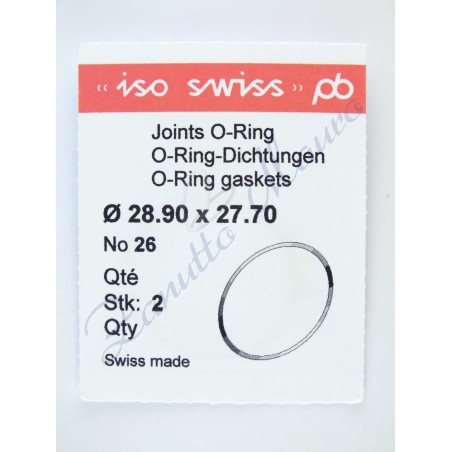 OR Standard ISO026 busta 2 pz Diam.int. 27.70 sezione 0.60