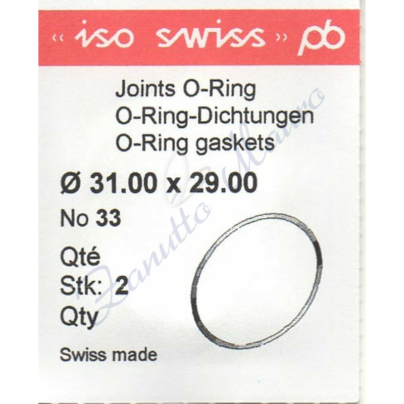 OR Standard ISO033 busta 2 pz Diam.int. 29.00 sezione 1.00