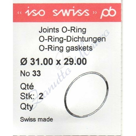 OR Standard ISO033 busta 2 pz Diam.int. 29.00 sezione 1.00