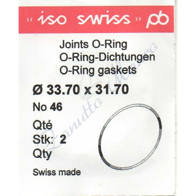 OR Standard ISO046 busta 2 pz Diam.int. 31.70 sezione 1.00