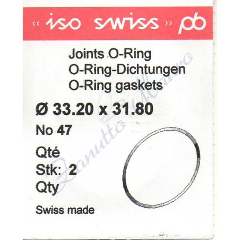 OR Standard ISO047 busta 2 pz Diam.int. 31.80 sezione 0.70