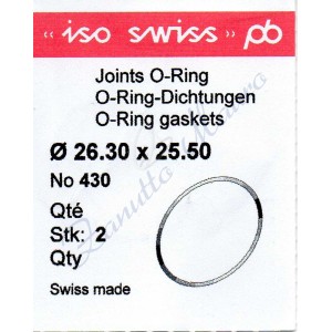 O-Ring Quartz ISO430 busta 2 pz Diam.int. 25.50 sezione 0,40