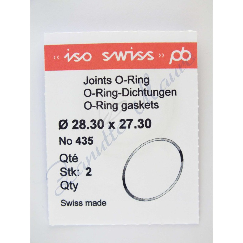 O-Ring Quartz ISO435 busta 2 pz Diam.int. 27.30 sezione 0,50
