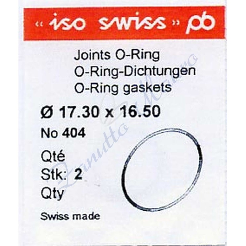 O-Ring Quartz ISO454 busta 2 pz Diam.int. 32.50 sezione 0,50