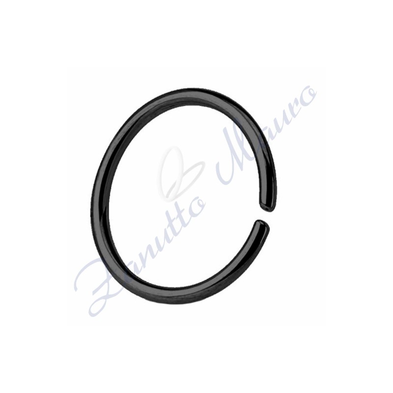 Anello Septum basic filo mm 0,8 diametro mm 10 in acciaio 361L brunito