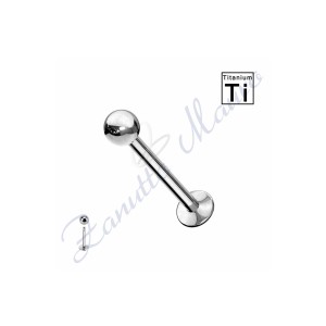 Piercing labret basic mm 1,2x8x3 in titanio