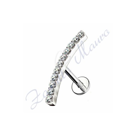 Piercing labret vrgola mm 13,5 in acciao 316L