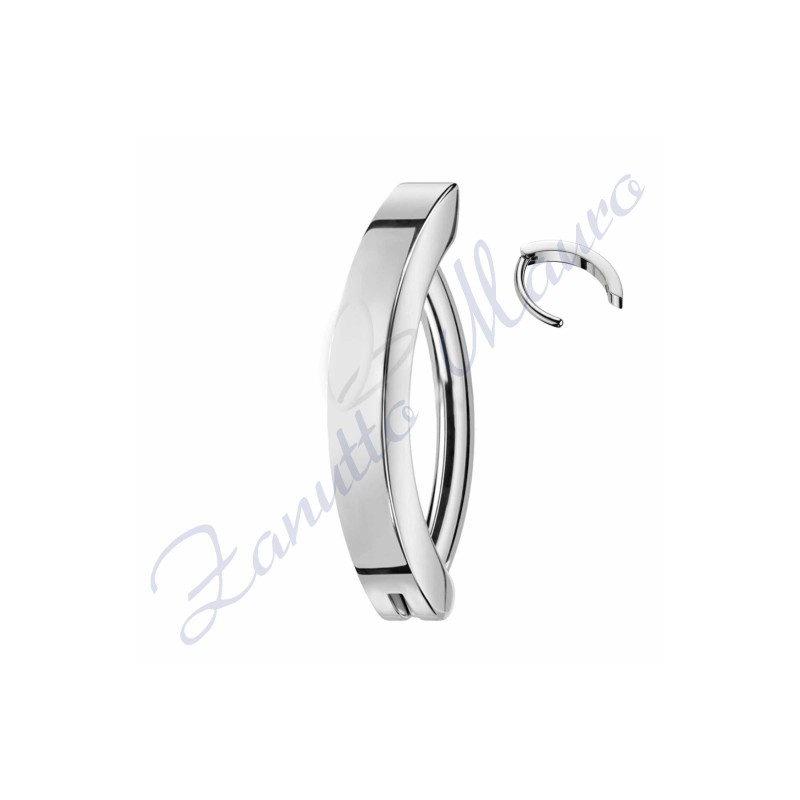 Piercing banana a cerchio  mm 1,6x12 in acciaio 316L dorato