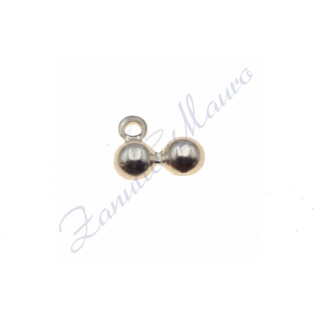 Terminali a stringere in argento 925 diametro mm 4 peso gr 0,21