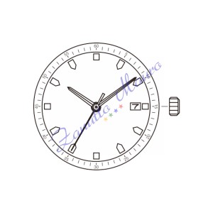 Movimento Miyota 2117 3 sfere data al 3 quarzo