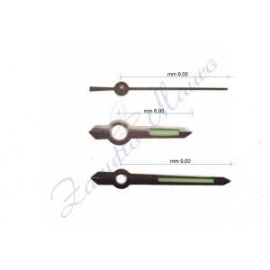 Set 3 lancette luminescenti cromate passo 120/70/17 Confezione da 10 set