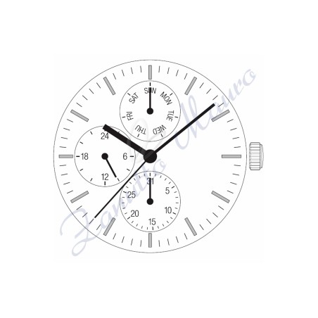 Movimento Shiojiri Seiko VX7N multifunzione