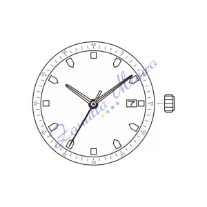 Movimento Miyota 2315 3 sfere data al 3 quarzo