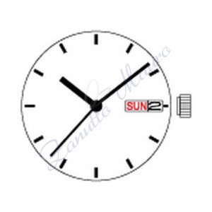 Movimento Hattory VX33 3 sfere con calendario Day/Date al 3