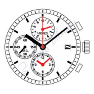 Movimento Hattory YM92 crono con datario al 3