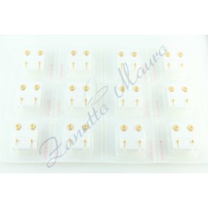 Pre orecchini MPY mini con pallina acciaio dorato mm 3,00