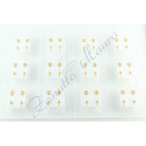 Pre orecchini RPY regurar con pallina in acciaio laminato oro mm 4,00