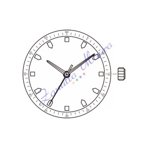 Movimento Miyota 2039 3 sfere al quarzo