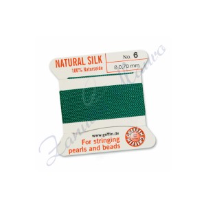 Filo per collane Griffin diametro mm 0,70 numero  6 colore verde
