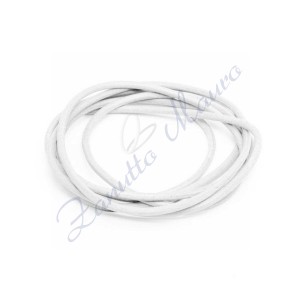 Cordoncino bianco in cuoio diam mm 2