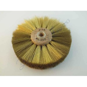 Spazzola circolare UTG filo ottone 0,08 ondulato diametro mm 80