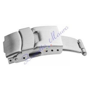 Chiusura in acciaio con sicura e 2 pulsanti ansa mm 16