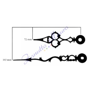 Lancette delle ore e dei minuti 013 colore nero per Seiko e TMP