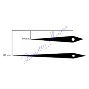 Lancette delle ore e dei minuti 114 colore nero per Seiko e TMP