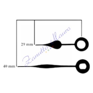 Lancette delle ore e dei minuti 040 colore nero per Seiko e TMP