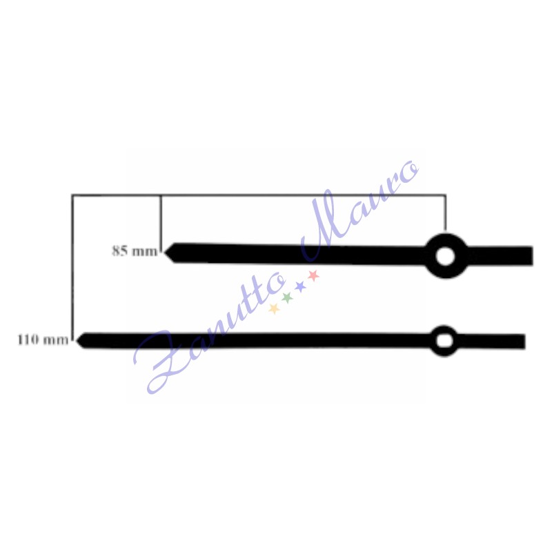 Lancette delle ore e dei minuti 033 colore nero per Seiko e TMP