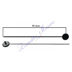 Lancette secondi tipo BN per SKP e TMP in alluminio nero mm 80 10 pezzi