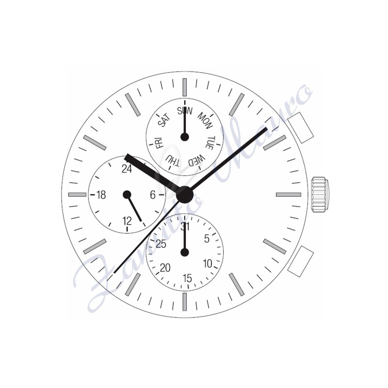 Movimento Shiojiri Seiko VX9N multifunzione