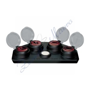 Porta olio Bergeon 30180-A in lega pressofusa 4 tazze rubino