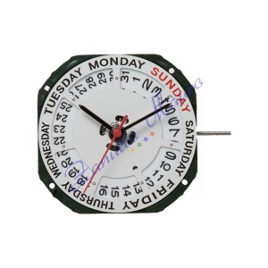 Movimento Miyota 2350 3 sfere data al 3 giorno al 12