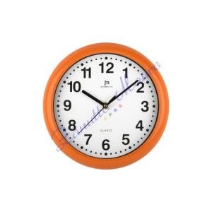 Orologio da parete Justminute 00710 colore arancione diametro cm 25
