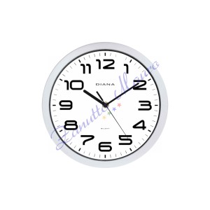 Orologio da parete Diana 111009 colore grigio chiaro diametro cm 25,50