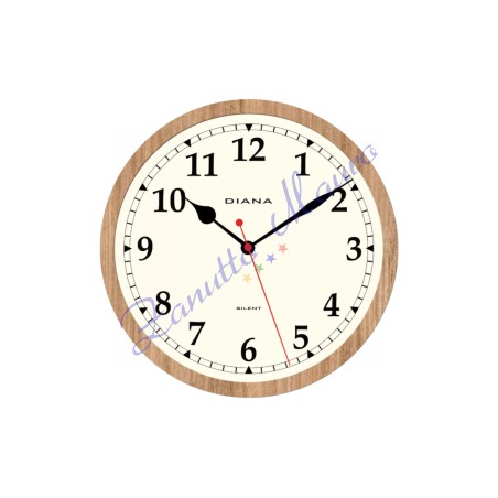Orologio da parete Diana 111079 colore marrone gold diametro cm 30,50
