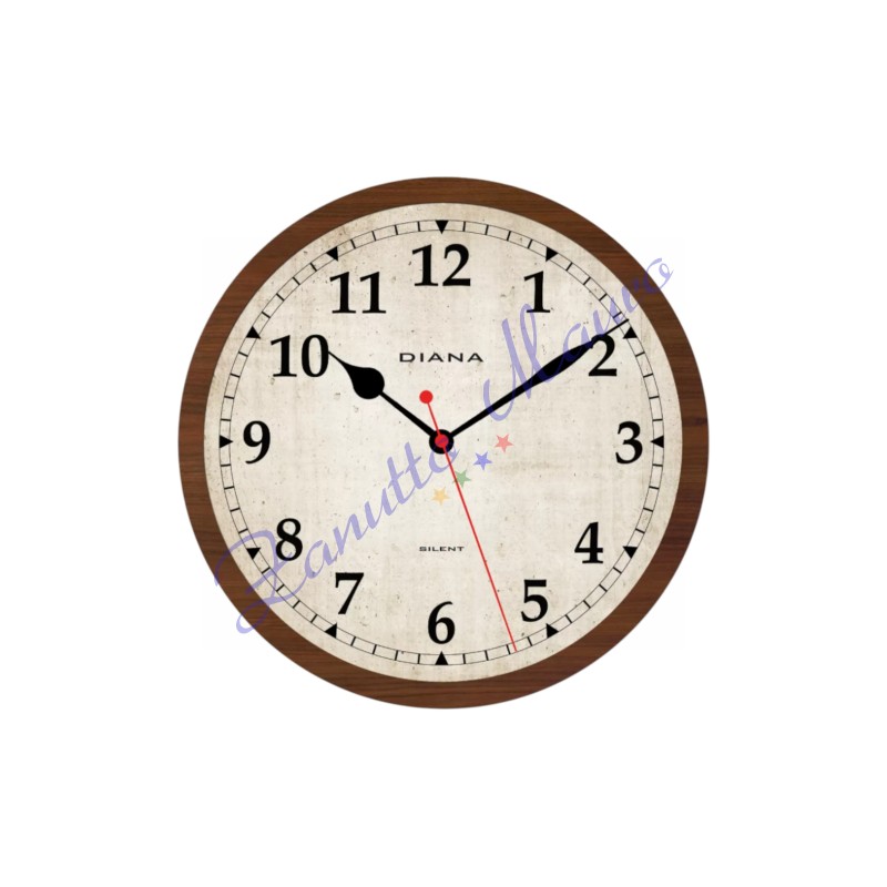 Orologio da parete Diana 111079 colore testa di moro diametro cm 30,50
