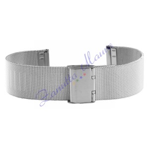 Bracciale Mesh grana fine con scorrevole in acciaio ansa 14