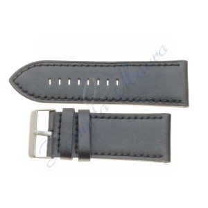 Cinturino JP075 cuoio cucito nero ansa 24