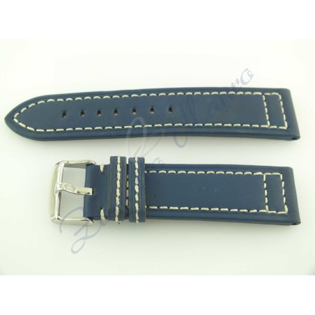 Cinturino pelle tranciato JP034 blu ansa 24