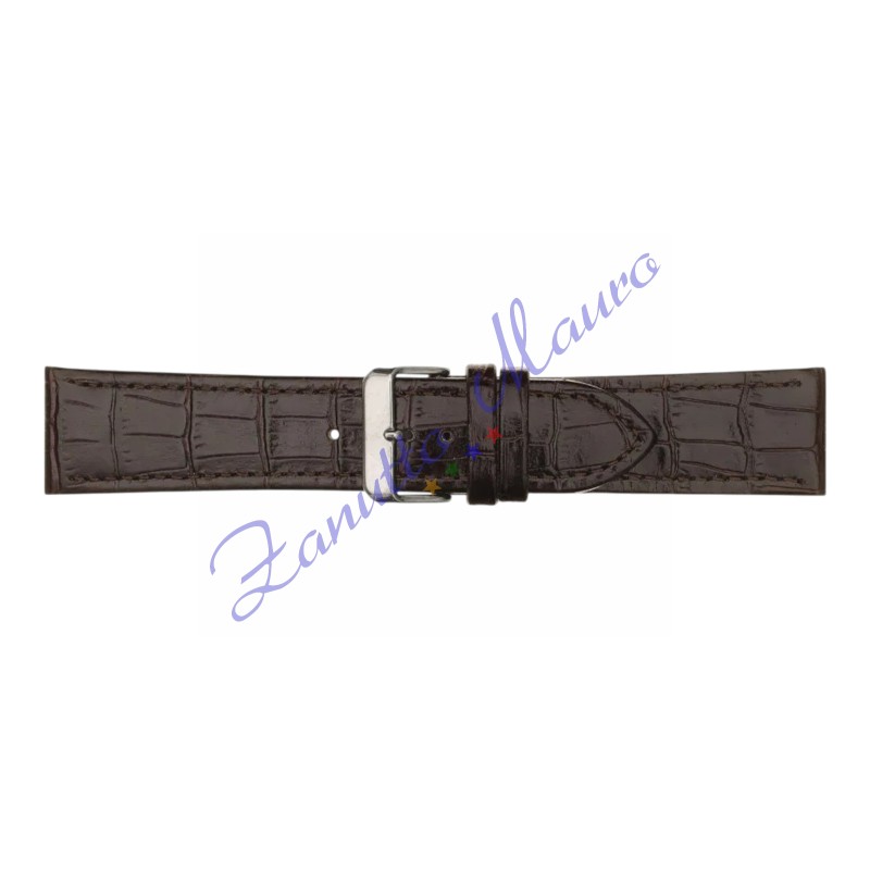 Cinturino 643 in pelle stampa guinea opaco testa di moro ansa mm 28X26