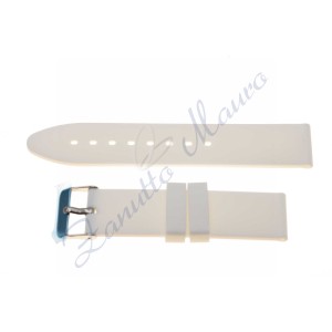 Cinturino in gomma S/046 ansa mm 18 bianco